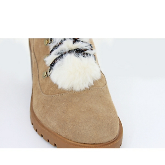 1DAY SALE PRICE 🍂 NEW NINE WEST REAL SUEDE & FUR ANKLE BOOTS - Picture 6 of 9